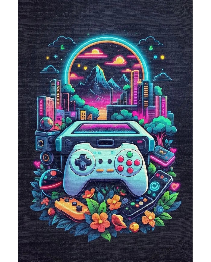 Melina Modern Şönil Gaming Oyuncu Odası Halısı  Dijital Baskılı Kaymaz Taban Yıkanabilir Gaming Halısı