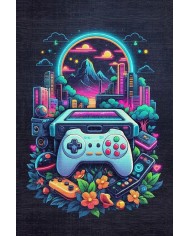 Melina Modern Şönil Gaming Oyuncu Odası Halısı  Dijital Baskılı Kaymaz Taban Yıkanabilir Gaming Halısı