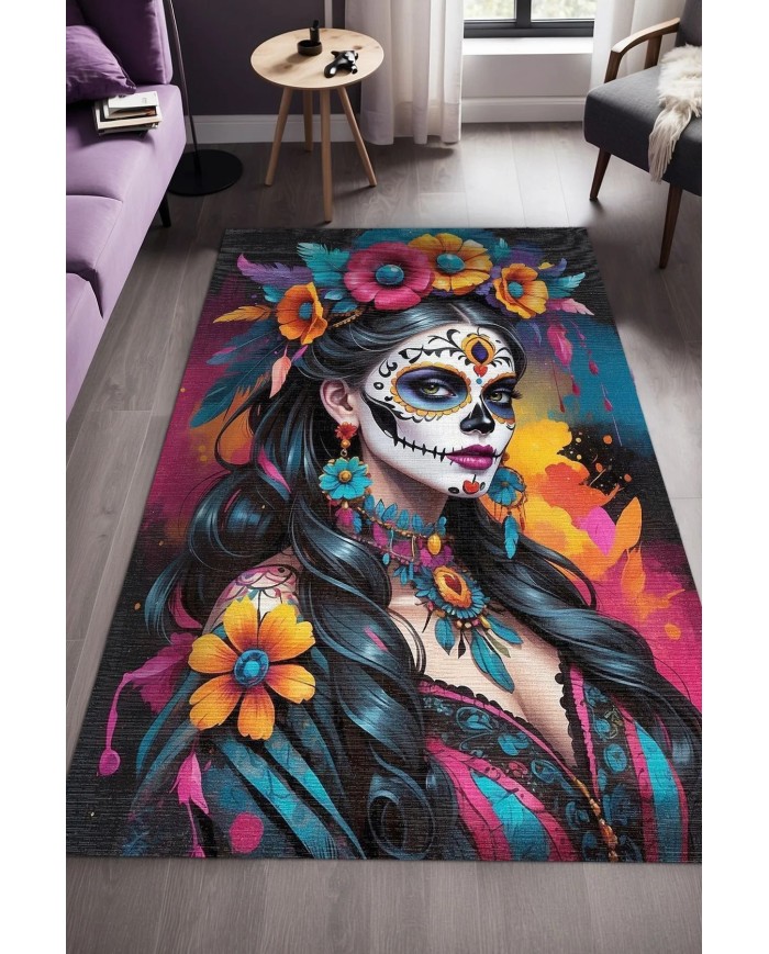 Lara Modern Şönil Gaming Oyuncu Odası Halısı  Dijital Baskılı Kaymaz Taban Yıkanabilir Gaming Halısı