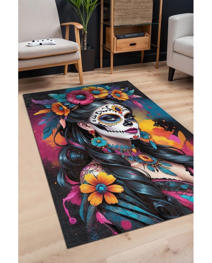 Lara Modern Şönil Gaming Oyuncu Odası Halısı  Dijital Baskılı Kaymaz Taban Yıkanabilir Gaming Halısı