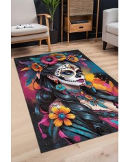 Lara Modern Şönil Gaming Oyuncu Odası Halısı  Dijital Baskılı Kaymaz Taban Yıkanabilir Gaming Halısı