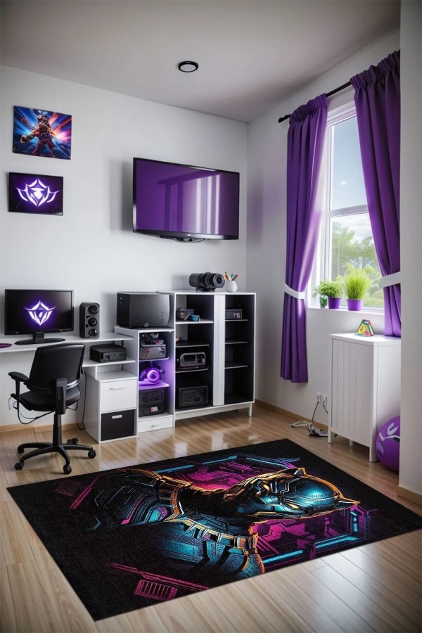 Bater Modern Kadife Gaming Oyuncu Odası Halısı Kadife Kaymaz Pamuk Tabanlı Yıkanabilir Gaming Halısı Bater Modern Kadife Gaming Oyuncu Odası Halısı Kadife Kaymaz Pamuk Tabanlı Yıkanabilir Gaming Halısı