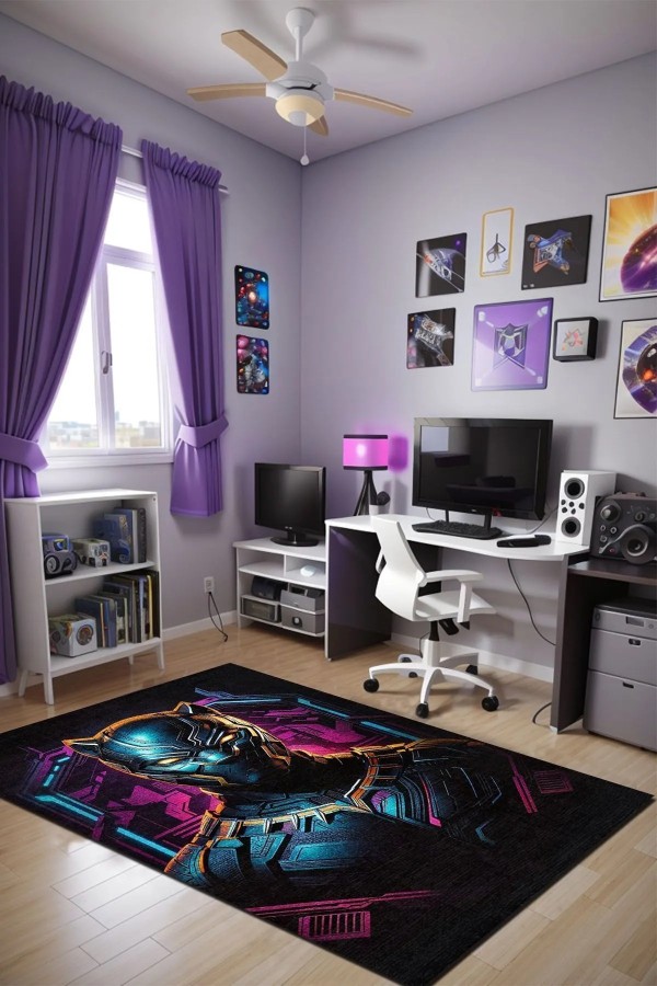Bater Modern Kadife Gaming Oyuncu Odası Halısı Kadife Kaymaz Pamuk Tabanlı Yıkanabilir Gaming Halısı Bater Modern Kadife Gaming Oyuncu Odası Halısı Kadife Kaymaz Pamuk Tabanlı Yıkanabilir Gaming Halısı