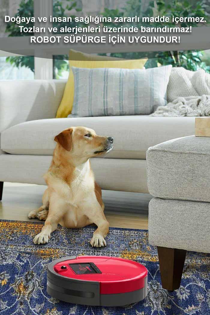 Beja Vintage Desenli Pamuk Tabanlı Yıkanabilen Kaydırmaz Antibakteriyel Şönil Salon Halısı - Aydahome