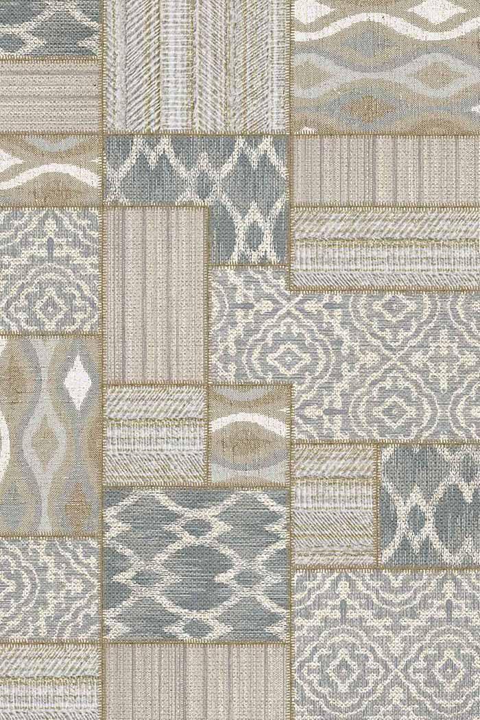 Violet Patchwork Desenli Pamuk Tabanlı Yıkanabilen Kaydırmaz Antibakteriyel Şönil Salon Halısı - Aydahome