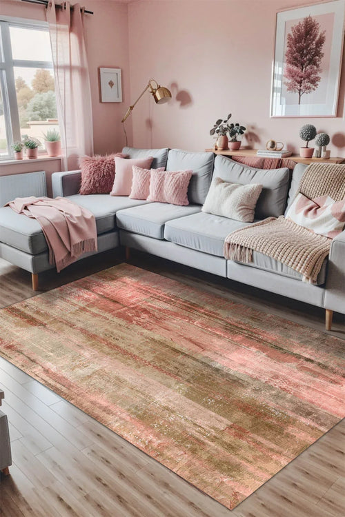 Matisse Modern Kadife Yıkanabilir Kaymaz Pamuk Tabanlı Antibakteriyel Salon Halısı - Aydahome