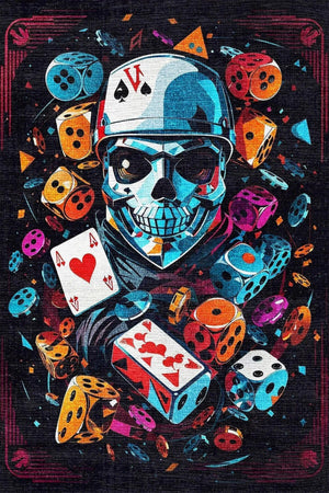 Dice Modern Şönil Gamer Halısı Pamuk Tabanlı Yıkanabilen Kaymaz Genç Odası Oyuncu Gaming Halısı - Aydahome