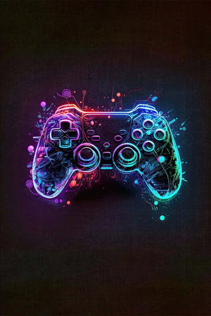 Funspot Modern Şönil Gamer Halısı Pamuk Tabanlı Yıkanabilen Kaymaz Genç Odası Oyuncu Gaming Halısı - Aydahome