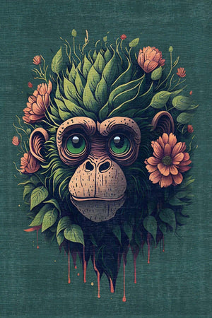 Monkey Modern Şönil Gamer Halısı Pamuk Tabanlı Yıkanabilen Kaymaz Genç Odası Oyuncu Gaming Halısı - Aydahome