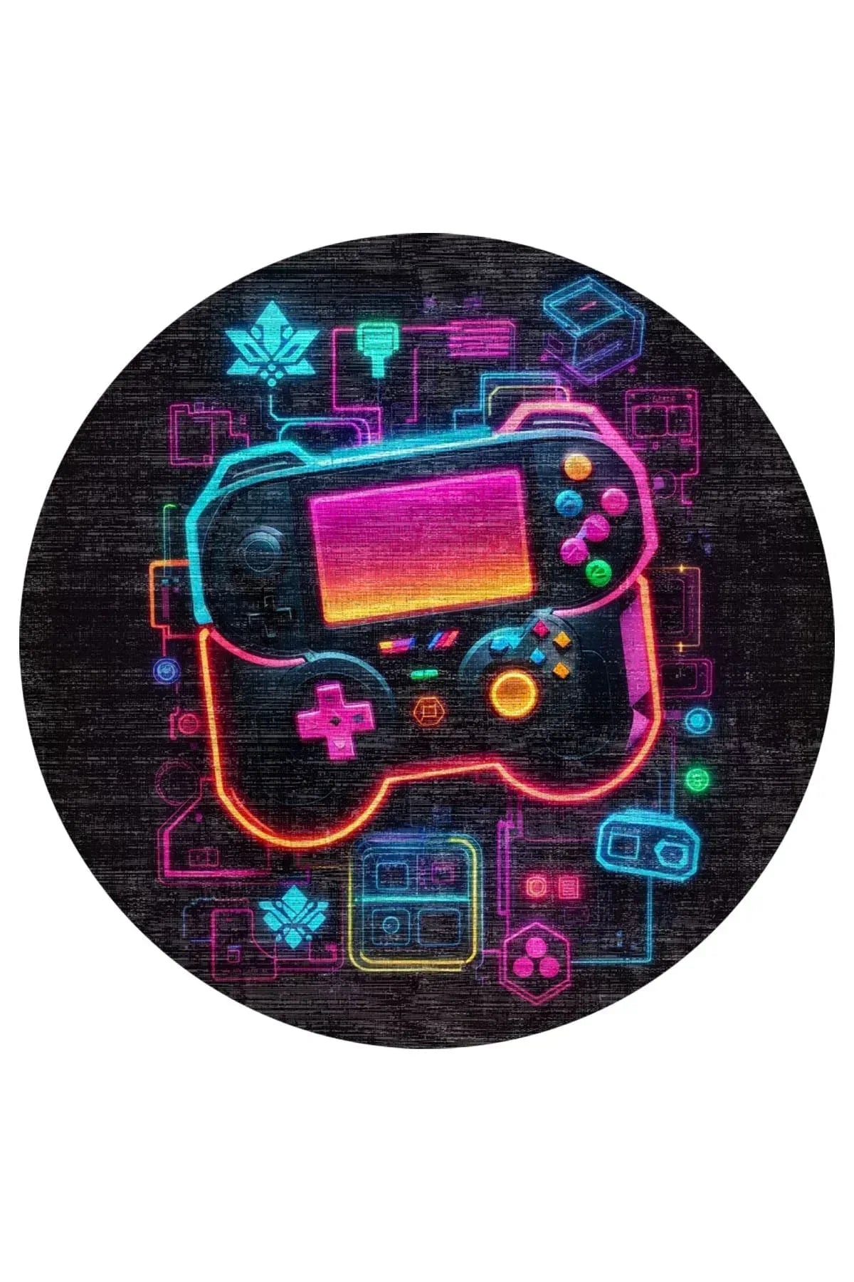 Perk Modern Şönil Gamer Halısı Pamuk Tabanlı Yıkanabilen Kaymaz Genç Odası Oyuncu Gaming Halısı - Aydahome