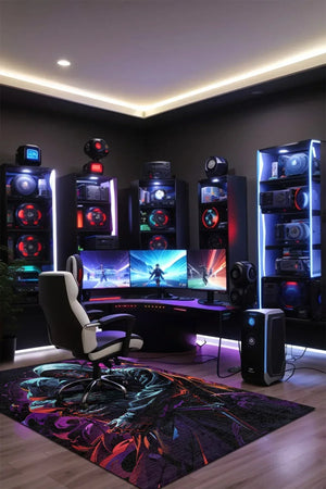 Value Modern Şönil Gamer Halısı Pamuk Tabanlı Yıkanabilen Kaymaz Genç Odası Oyuncu Gaming Halısı - Aydahome