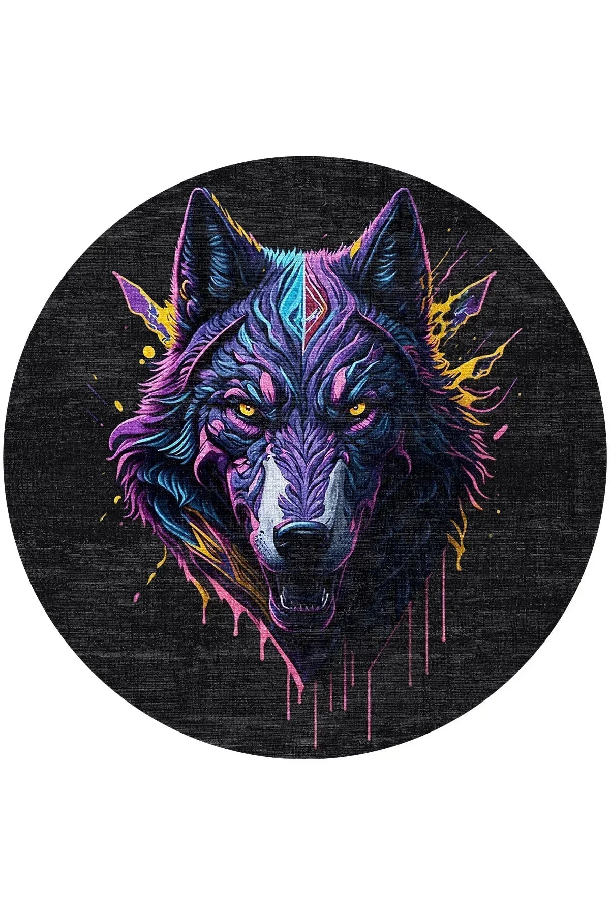 Wolf Modern Şönil Gamer Halısı Pamuk Tabanlı Yıkanabilen Kaymaz Genç Odası Oyuncu Gaming Halısı - Aydahome