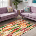 Colorina Modern Kadife Yıkanabilir Kaymaz Pamuk Tabanlı Antibaktriyel Salon Halısı - Aydahome