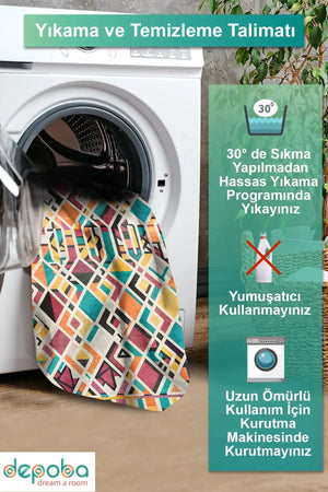 Betty Modern Kadife Yıkanabilir Kaymaz Pamuk Tabanlı Antibakteriyel Salon Halısı - Aydahome