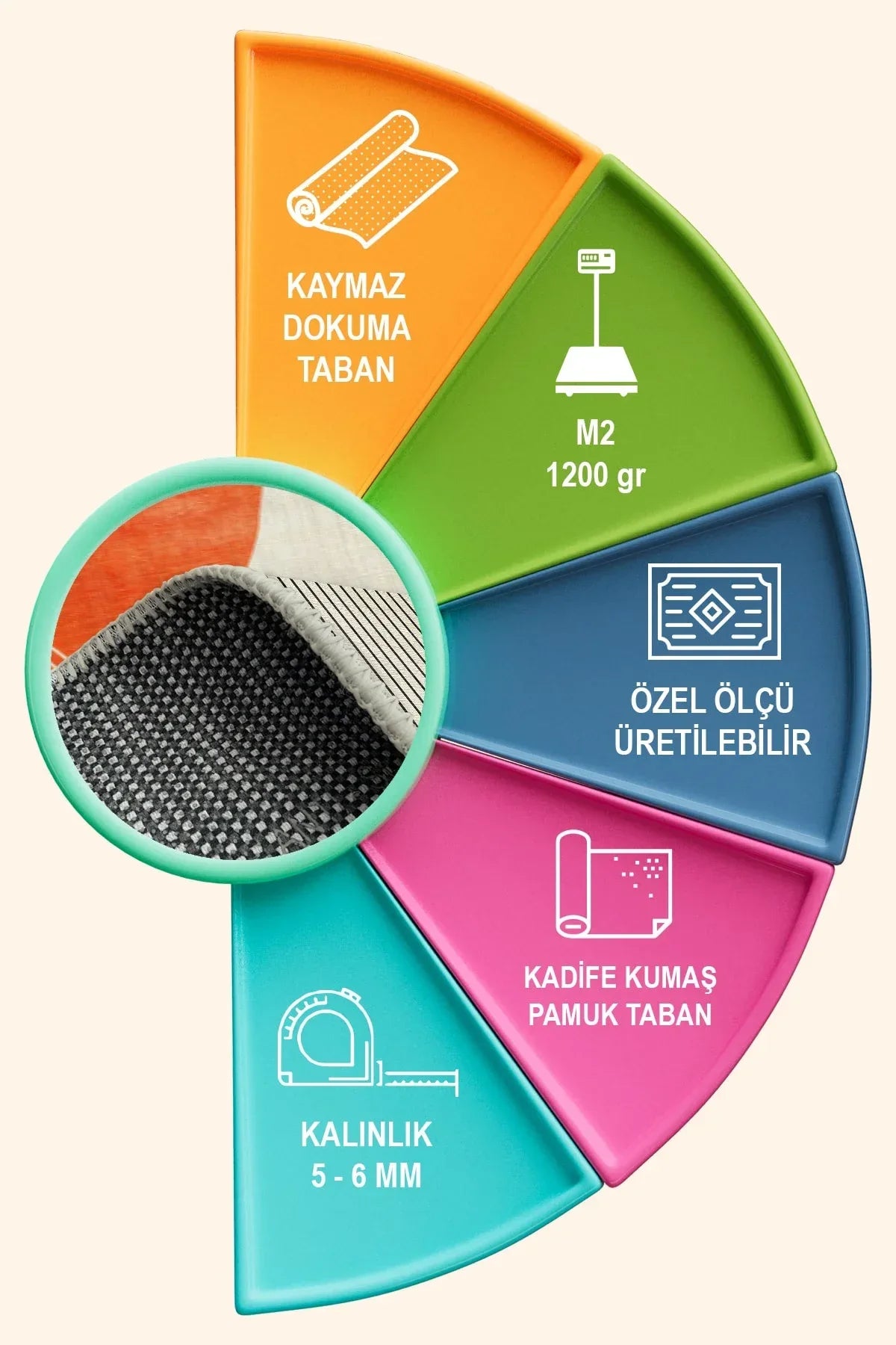 Karen Modern Kadife Yıkanabilir Kaymaz Pamuk Tabanlı Antibakteriyel Salon Halısı - Aydahome