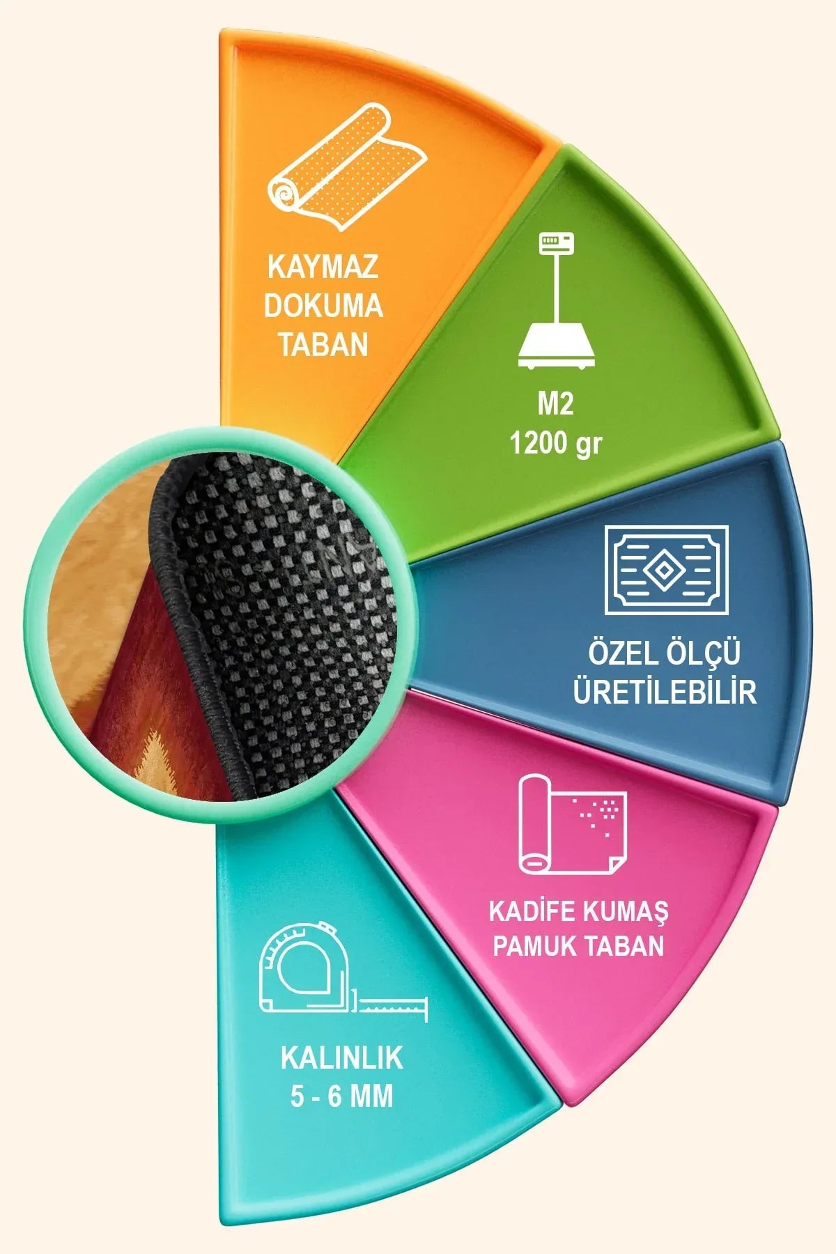 Lavita Modern Kadife Yıkanabilir Kaymaz Pamuk Tabanlı Antibakteriyel Salon Halısı - Aydahome