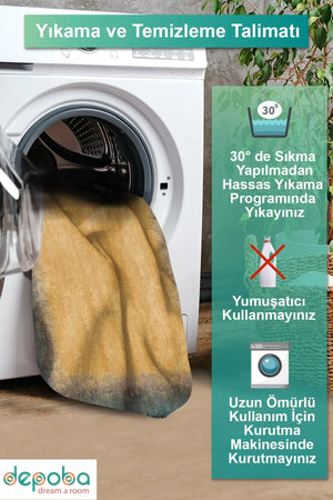 Mistina Modern Kadife Yıkanabilir Kaymaz Pamuk Tabanlı Antibakteriyel Salon Halısı - Aydahome