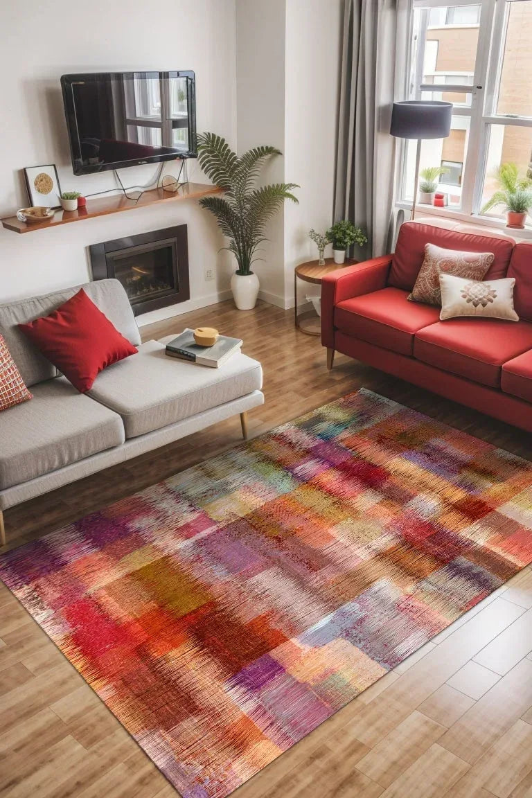 Shoda Modern Kadife Yıkanabilir Kaymaz Pamuk Tabanlı Antibakteriyel Salon Halısı - Aydahome
