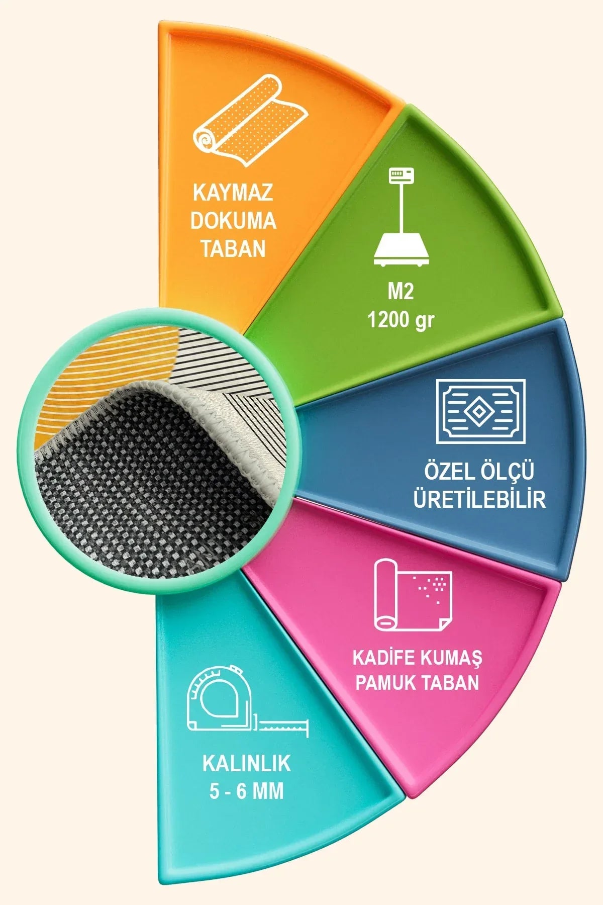 Trana Modern Kadife Yıkanabilir Kaymaz Pamuk Tabanlı Antibakteriyel Salon Halısı - Aydahome
