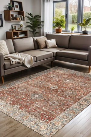 Onzy Modern Kadife Yıkanabilir Kaymaz Pamuk Tabanlı Antibakteriyel Salon Halısı - Aydahome