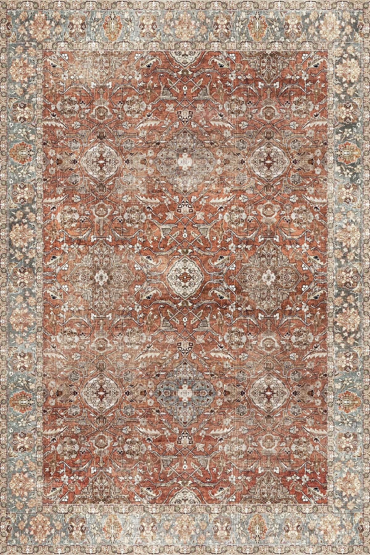 Onzy Modern Kadife Yıkanabilir Kaymaz Pamuk Tabanlı Antibakteriyel Salon Halısı - Aydahome