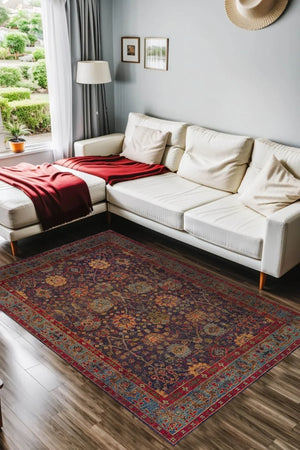 Sarah Modern Kadife Yıkanabilir Kaymaz Pamuk Tabanlı Antibakteriyel Salon Halısı - Aydahome