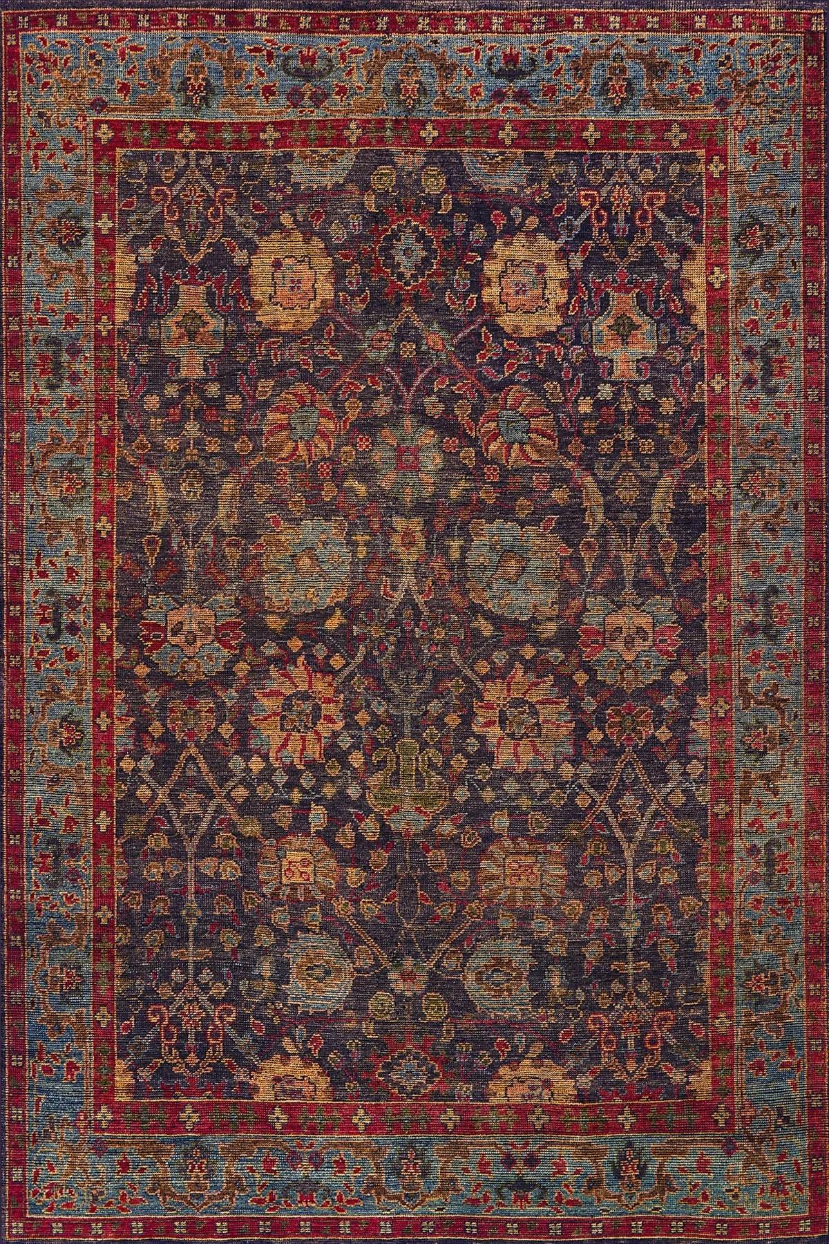Sarah Modern Kadife Yıkanabilir Kaymaz Pamuk Tabanlı Antibakteriyel Salon Halısı - Aydahome