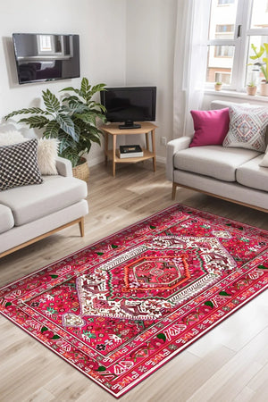Zaren Modern Kadife Yıkanabilir Kaymaz Pamuk Tabanlı Antibakteriyel Salon Halısı - Aydahome