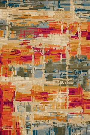 Orya Modern Kadife Patchwork Desenli Pamuk Tabanlı Yıkanabilen Kaydırmaz Antibakteriyel Salon Halısı - Aydahome