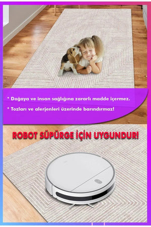 Tegan Modern Kadife Dekoratif Pamuk Taban Kaymaz Yıkanabilen Antibakteriyel Salon Halısı - Aydahome