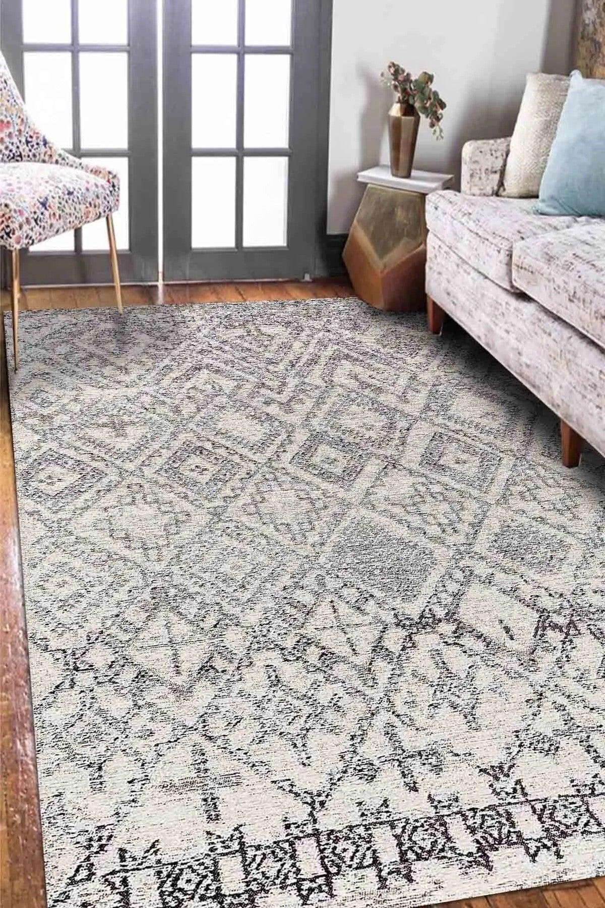 Blackshade Modern Kadife Pamuk Taban Kaymaz Yıkanabilen Antibakteriyel Salon Halısı Mutfak Kilim - Aydahome