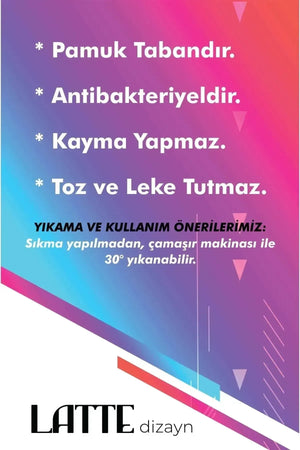 Blackshade Modern Kadife Pamuk Taban Kaymaz Yıkanabilen Antibakteriyel Salon Halısı Mutfak Kilim - Aydahome