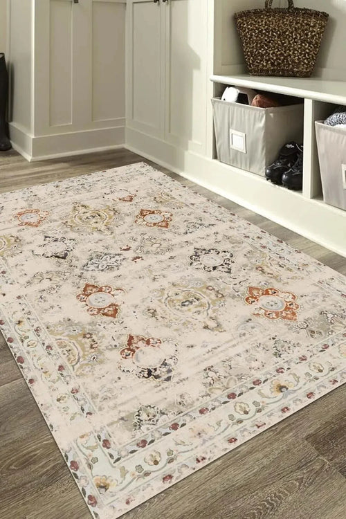 Jety Modern Kadife Pamuk Tabanlı Yıkanabilen Kaydırmaz Antibakteriyel Salon Halısı - Aydahome