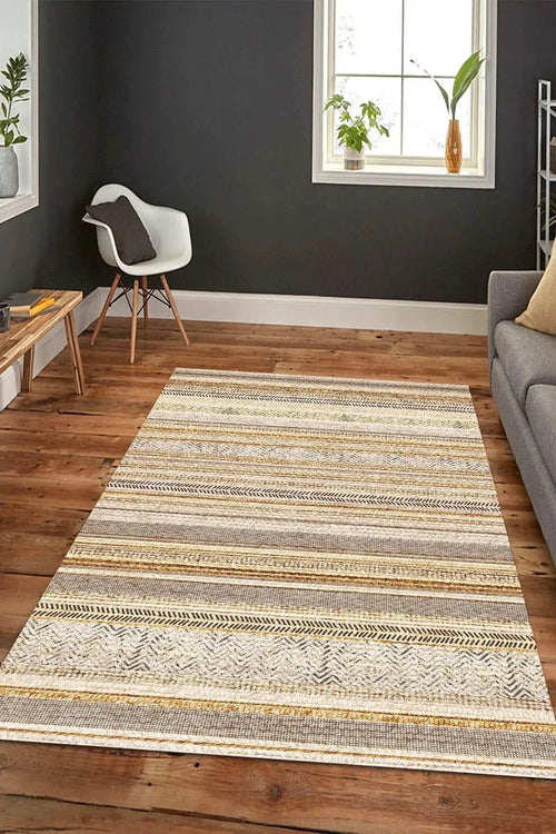 Alexis Modern Kadife Pamuk Tabanlı Yıkanabilen Kaydırmaz Antibakteriyel Salon Halısı - Aydahome