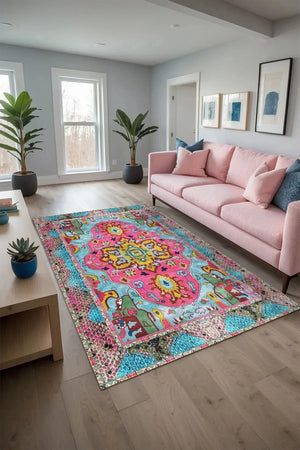 Podmir Şönil Doğal Pamuk Tabanlı Salon Halısı Kaymaz Antibakteriyel Yıkanabilir Çevre Dostu - Aydahome