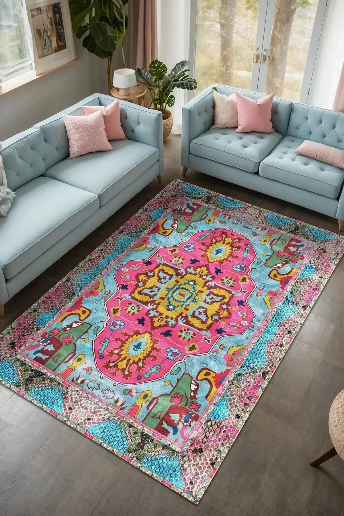 Podmir Şönil Doğal Pamuk Tabanlı Salon Halısı Kaymaz Antibakteriyel Yıkanabilir Çevre Dostu - Aydahome