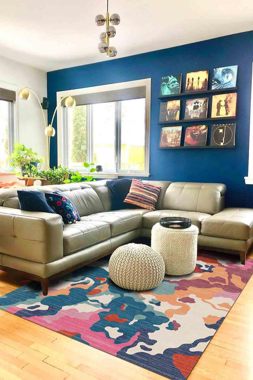 Lisa Modern Kadife Yıkanabilir Kaymaz Pamuk Tabanlı Antibakteriyel Salon Halısı - Aydahome