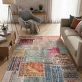 Denise Desenli Pamuk Tabanlı Yıkanabilen Kaymaz Antibakteriyel Şönil Salon Halısı - Aydahome