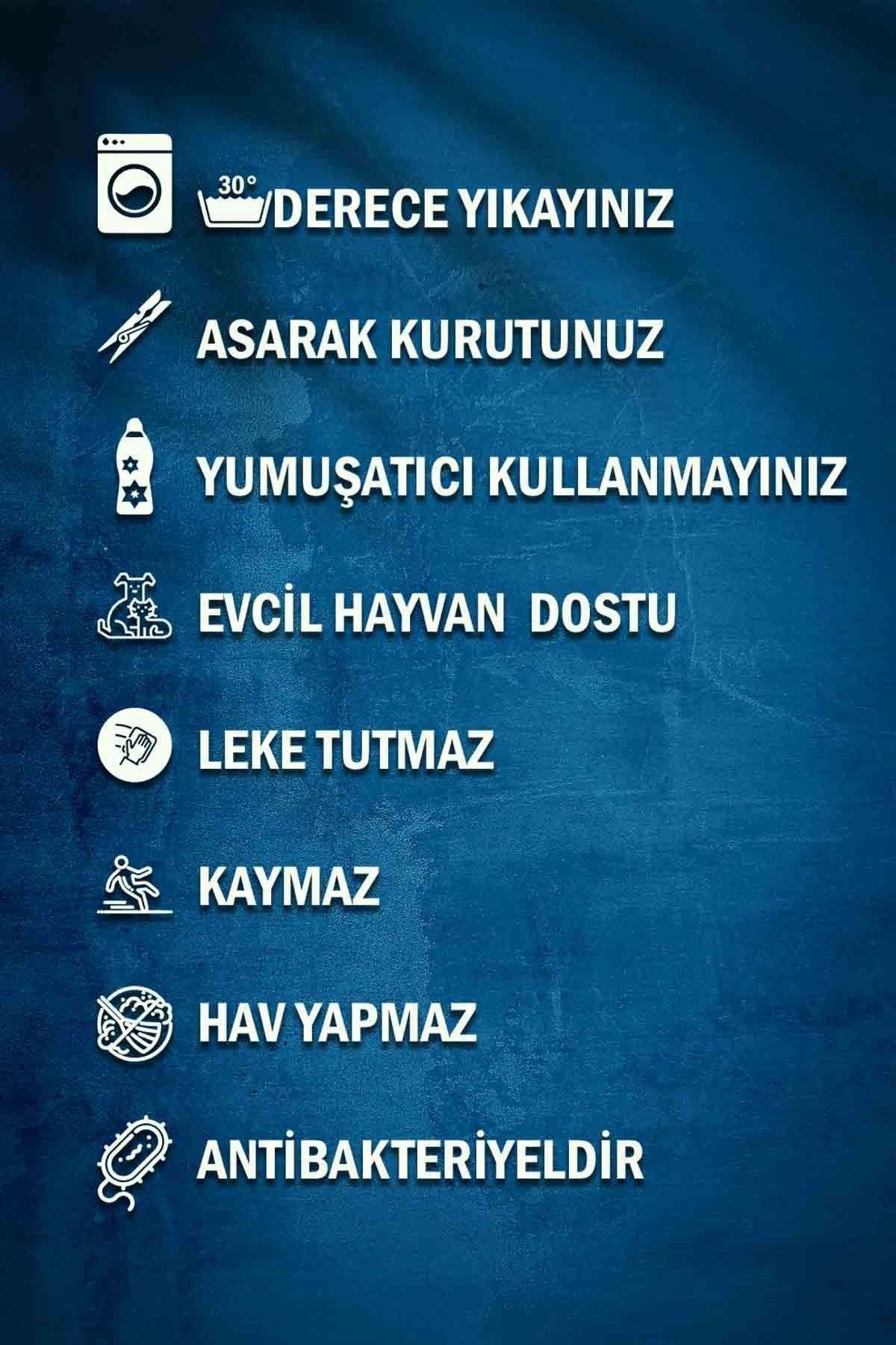 Anelia Patchwork Kadife Pamuk Tabanlı Yıkanabilen Kaymaz Antibakteriyel Salon Halısı - Aydahome
