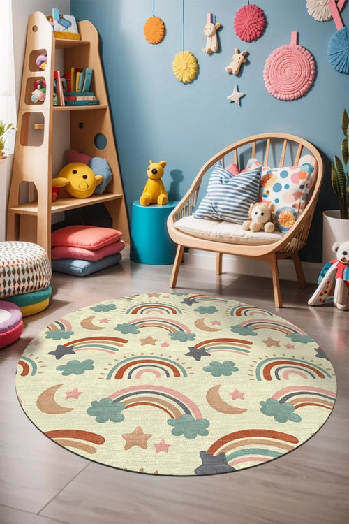 Baby Modern Kadife Antibakteriyel Yıkanabilir Kaymaz Pamuk Tabanlı Çocuk Halısı - Aydahome