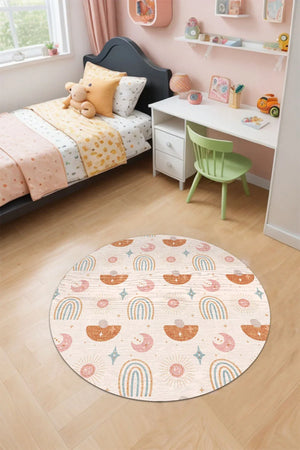 Lugo Modern Kadife Antibakteriyel Yıkanabilir Kaymaz Pamuk Tabanlı Çocuk Halısı - Aydahome