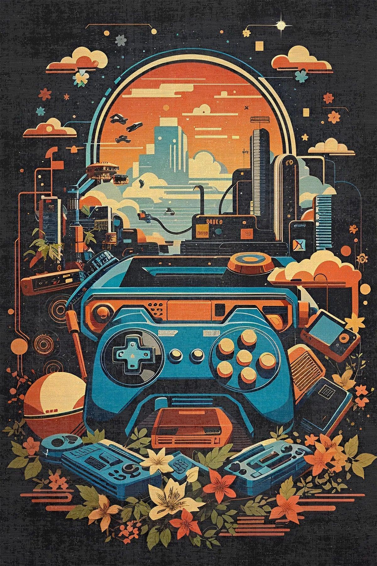 Suran Modern Kadife Oyuncu Odası Halısı Kadife Kaymaz Pamuk Tabanlı Yıkanabilir Antibakteriyel Gamer - Aydahome