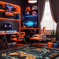 Ready Modern Kadife Oyuncu Odası Halısı Kadife Kaymaz Pamuk Tabanlı Yıkanabilir Antibakteriyel Gamer - Aydahome