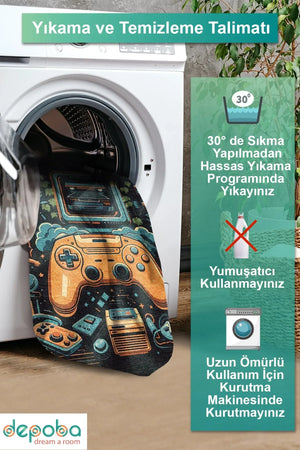 Ready Modern Kadife Oyuncu Odası Halısı Kadife Kaymaz Pamuk Tabanlı Yıkanabilir Antibakteriyel Gamer - Aydahome