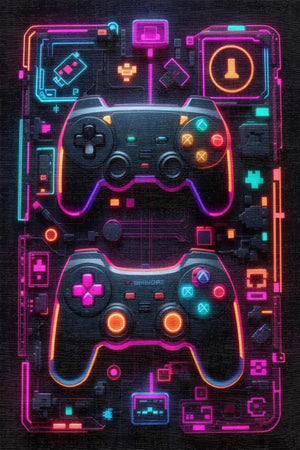 Ares Modern Kadife Oyuncu Odası Halısı Kadife Kaymaz Pamuk Tabanlı Yıkanabilir Antibakteriyel Gamer - Aydahome