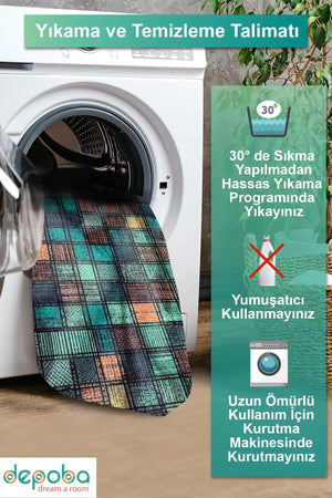Vera Modern Kadife Yıkanabilir Kaymaz Pamuk Tabanlı Antibakteriyel Salon Halısı - Aydahome
