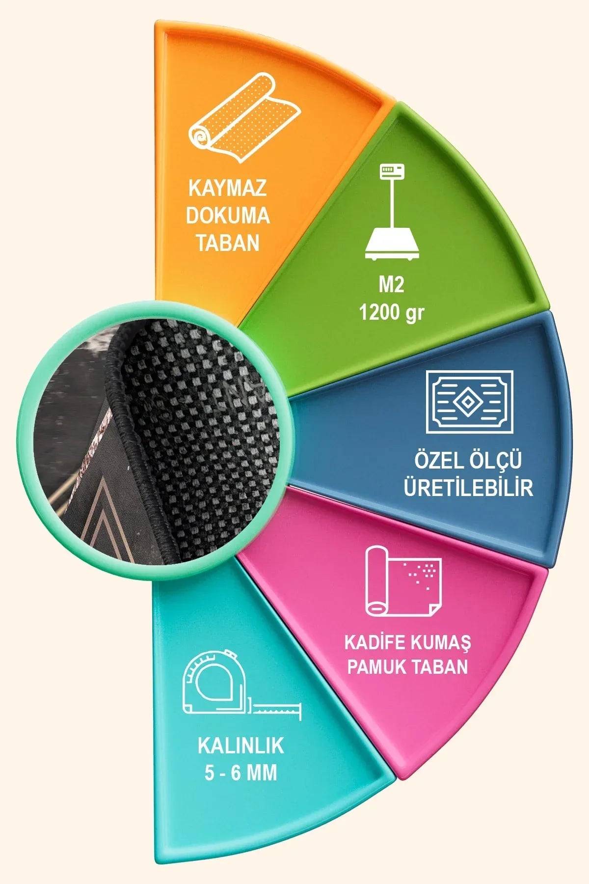 Pazera Modern Kadife Yıkanabilir Kaymaz Pamuk Tabanlı Antibakteriyel Salon Halısı - Aydahome
