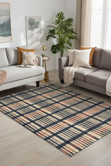 Camen Modern Kadife Yıkanabilir Kaymaz Pamuk Tabanlı Antibakteriyel Salon Halısı - Aydahome