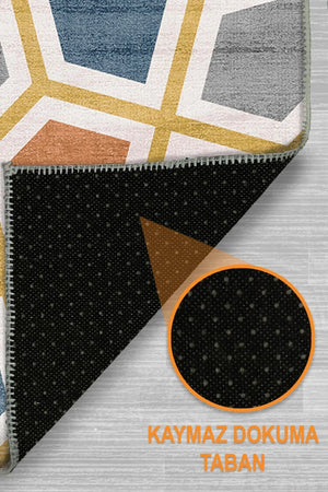 Arevs Modern Şönil Modern Doğal Pamuk Tabanlı Salon Halısı Kaymaz Antibakteriyel Yıkanabilir Çevre Dostu - Aydahome