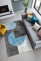 Kamre Modern Şönil Modern Doğal Pamuk Tabanlı Salon Halısı Kaymaz Antibakteriyel Yıkanabilir Çevre Dostu - Aydahome